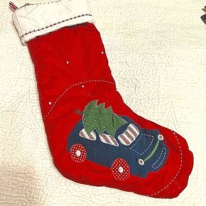 Pottery Barn Quilted Red Christmas stocking